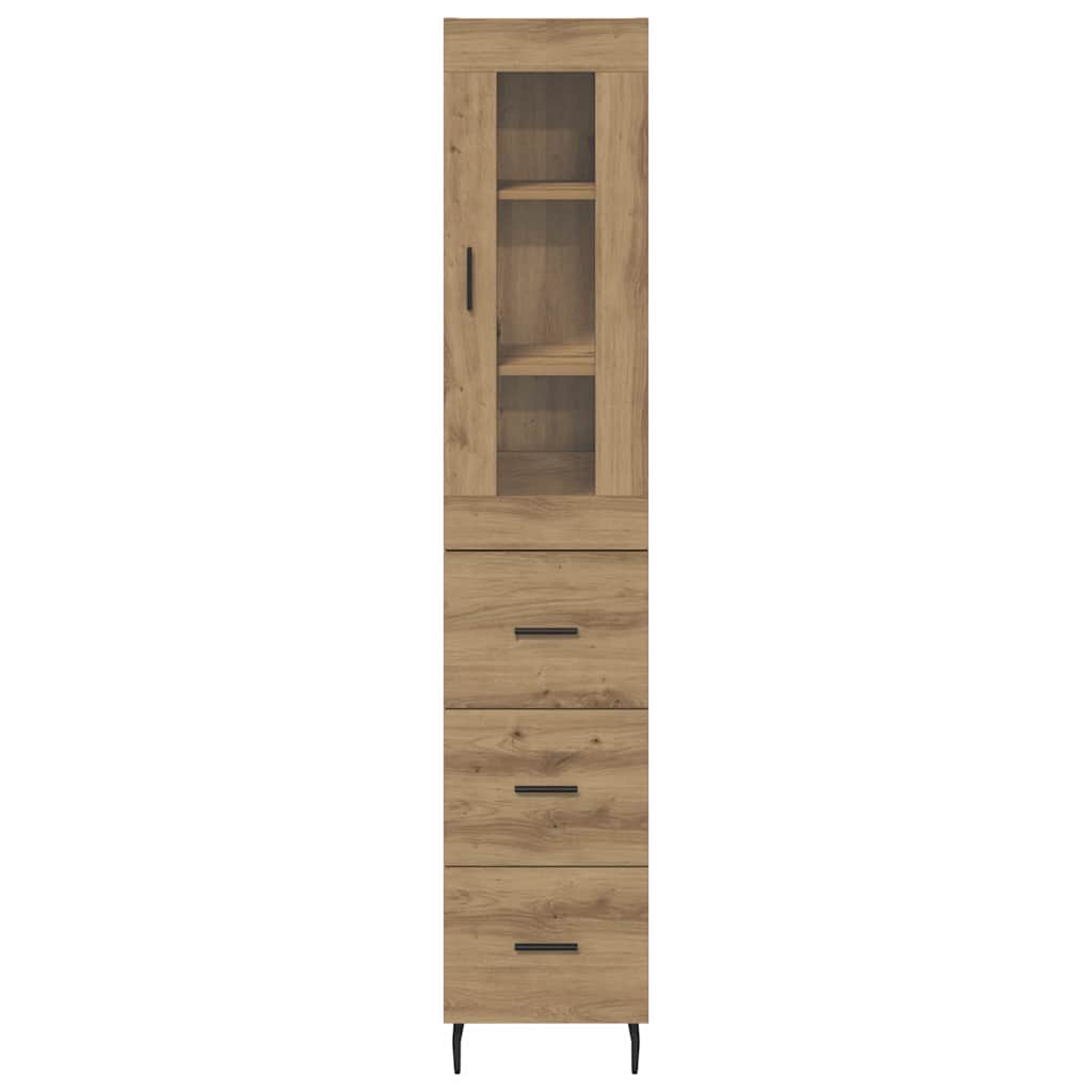 Credenza con cassetto Rovere artigianale 34,5 x 34 x 180 cm 3416015