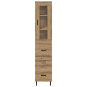 Credenza con cassetto Rovere artigianale 34,5 x 34 x 180 cm 3416015