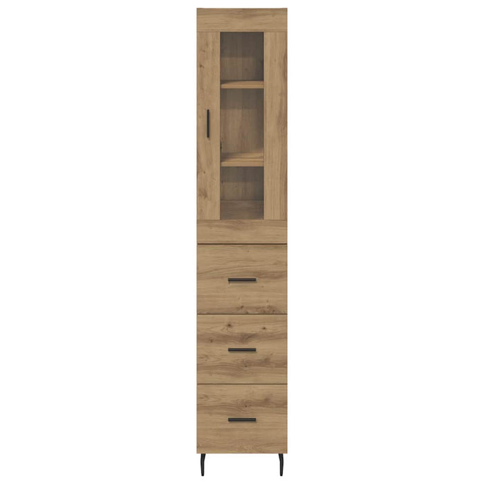 Credenza con cassetto Rovere artigianale 34,5 x 34 x 180 cm 3416015