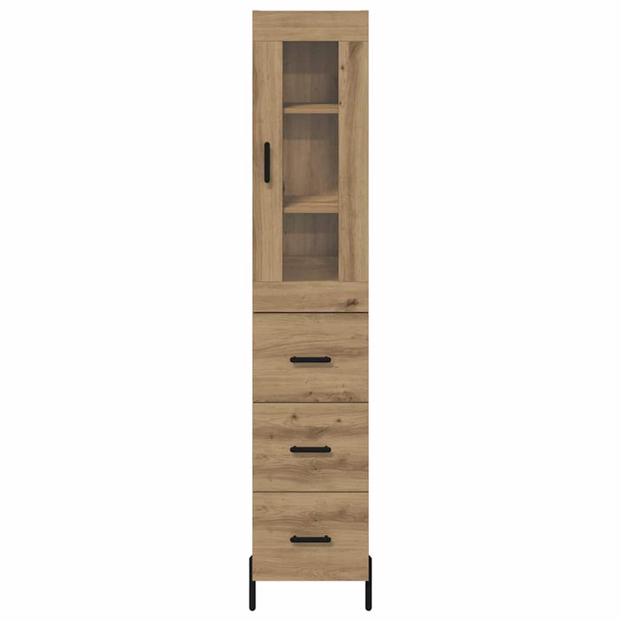 Credenza con cassetto Rovere artigianale 34,5 x 34 x 180 cm 3416017