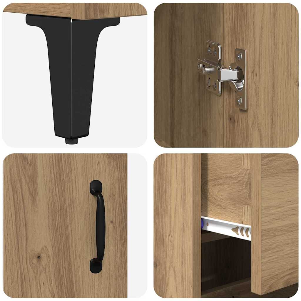 Credenza con cassetto Rovere artigianale 69,5 x 34 x 180 cm 3416018