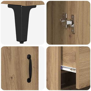 Credenza con cassetto Rovere artigianale 69,5 x 34 x 180 cm 3416018