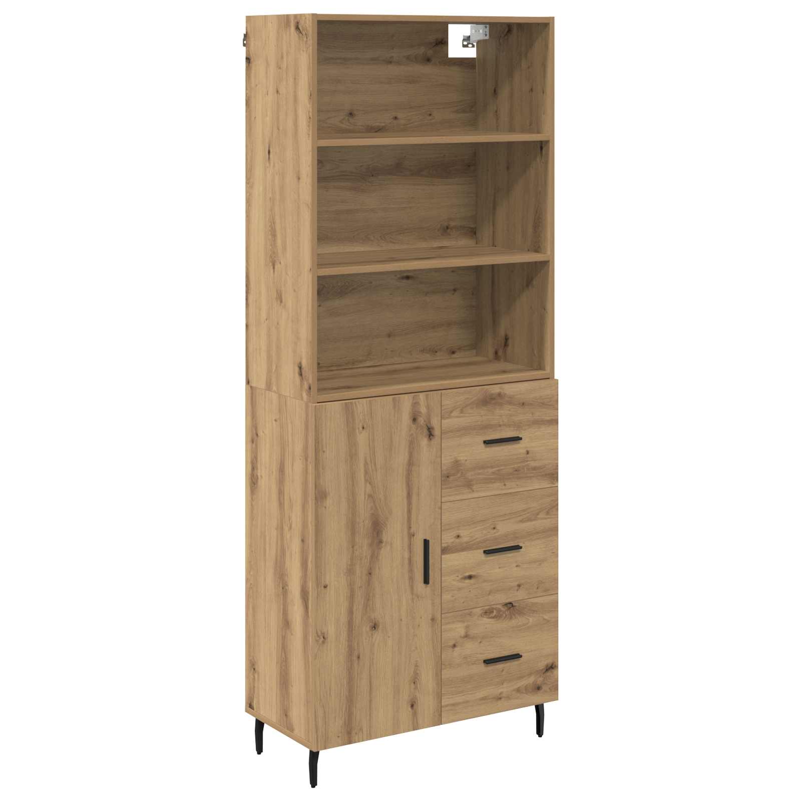 Credenza con cassetto Rovere artigianale 69,5 x 34 x 180 cm 3416043