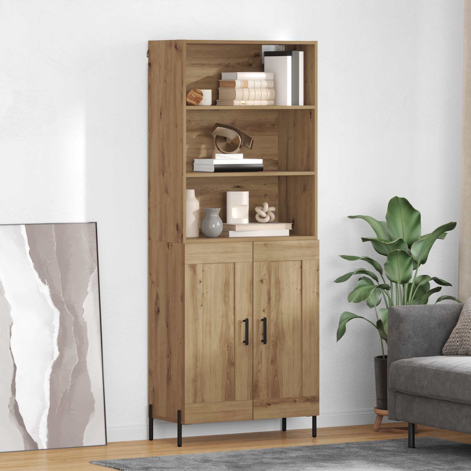 Credenza Rovere artigianale 69,5 x 32,5 x 180 cm 3416056