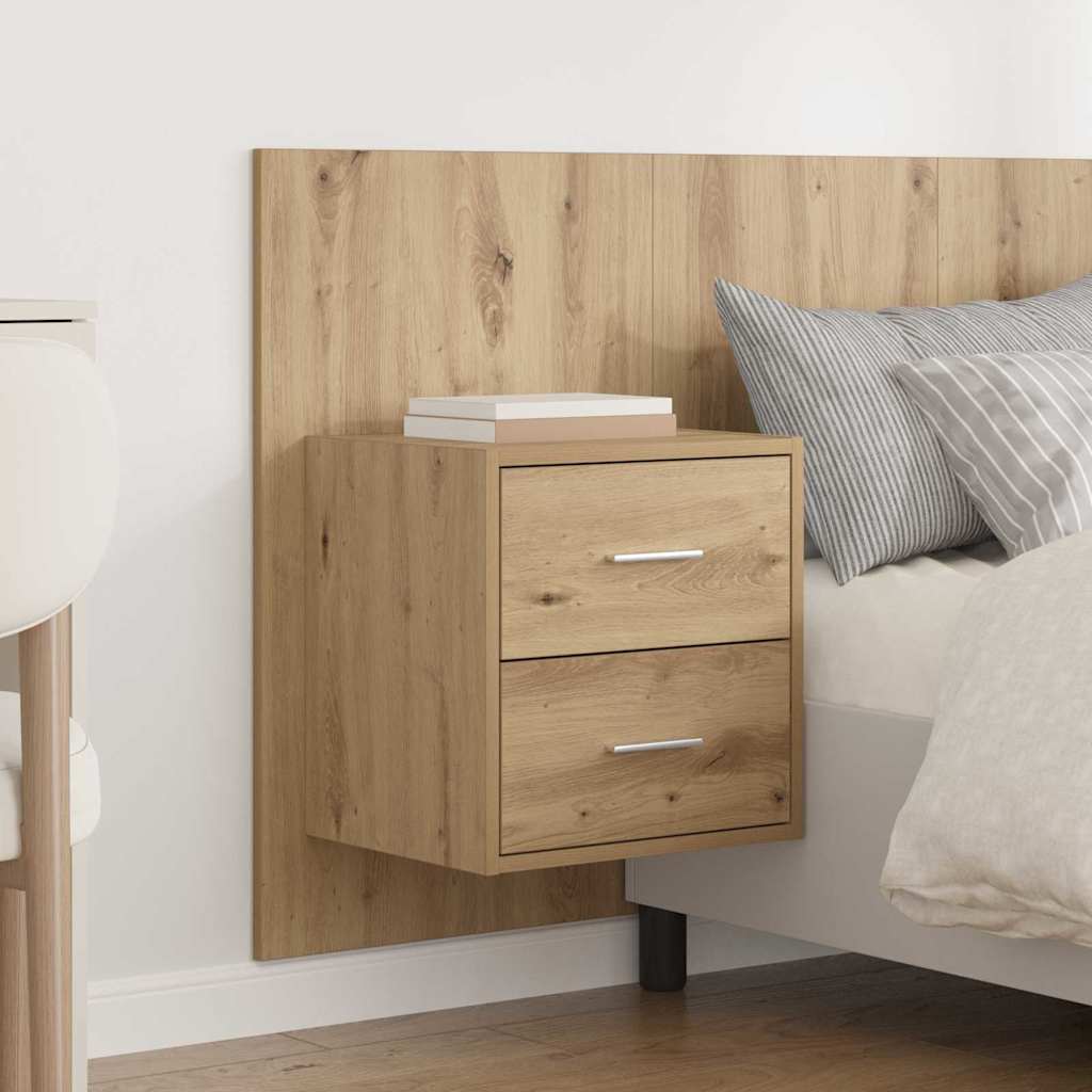 Testata con Comodino 3 pcs Rovere artigianale Legno multistrato 3416058