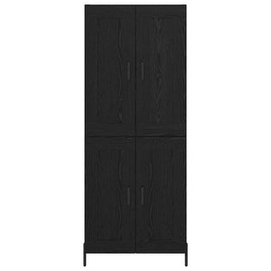 Credenza 2 pcs Rovere Nero 69,5 x 34 x 180 cm Legno multistrato 3416060