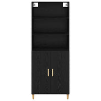 Credenza 2 pcs Rovere Nero 69,5 x 34 x 180 cm Legno multistrato 3416062