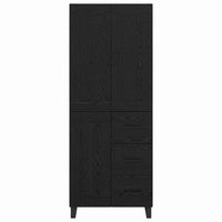 Credenza Montaggio a parete 2 pcs Rovere Nero Legno multistrato 3416063