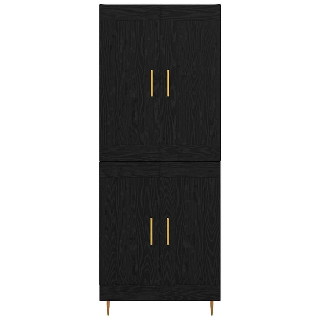 Credenza Rovere Nero 69,5 x 34 x 180 cm Legno multistrato 3416064