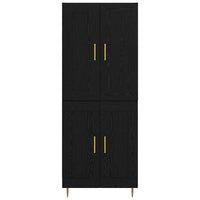 Credenza Rovere Nero 69,5 x 34 x 180 cm Legno multistrato 3416064