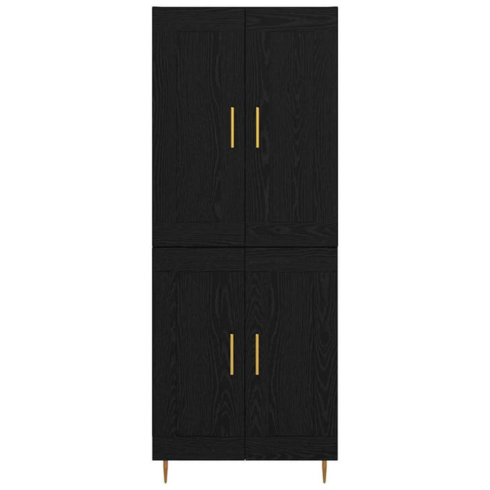 Credenza Rovere Nero 69,5 x 34 x 180 cm Legno multistrato 3416064
