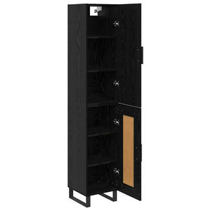 Credenza Rovere Nero 34,5 x 34 x 180 cm Legno multistrato 3416065