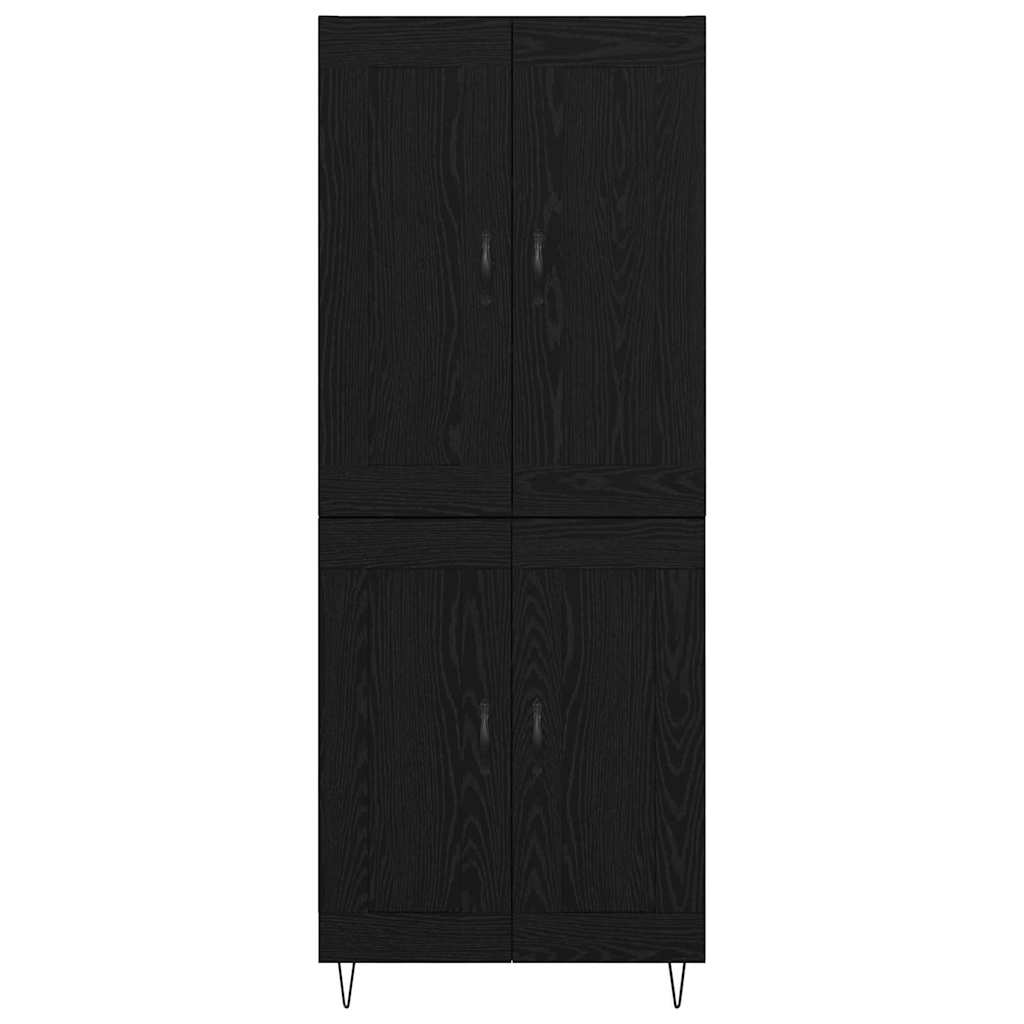Credenza Rovere Nero 69,5 x 34 x 180 cm Legno multistrato 3416067