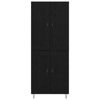 Credenza Rovere Nero 69,5 x 34 x 180 cm Legno multistrato 3416067