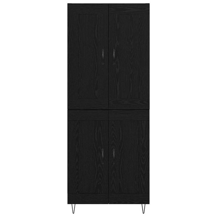 Credenza Rovere Nero 69,5 x 34 x 180 cm Legno multistrato 3416067