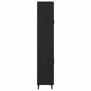 Credenza Rovere Nero 69,5 x 34 x 180 cm Legno multistrato 3416069