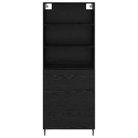 Credenza 2 pcs Rovere Nero 69,5 x 34 x 180 cm Legno multistrato 3416072