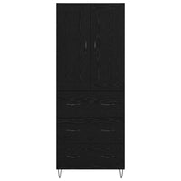 Credenza Rovere Nero 69,5 x 34 x 180 cm Legno multistrato 3416076
