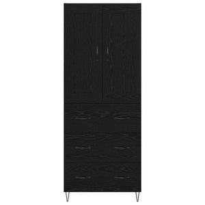 Credenza Rovere Nero 69,5 x 34 x 180 cm Legno multistrato 3416076