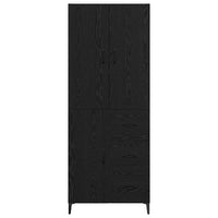 Credenza Rovere Nero 69,5 x 34 x 180 cm Legno multistrato 3416082