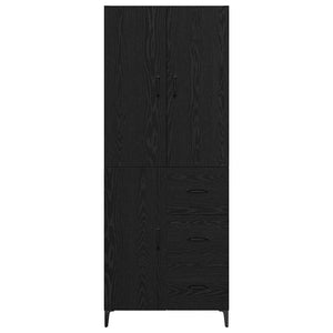 Credenza Rovere Nero 69,5 x 34 x 180 cm Legno multistrato 3416082