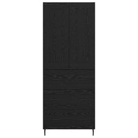 Credenza 2 pcs Rovere Nero 69,5 x 34 x 180 cm Legno multistrato 3416083