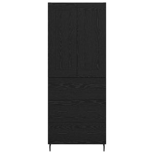 Credenza 2 pcs Rovere Nero 69,5 x 34 x 180 cm Legno multistrato 3416083