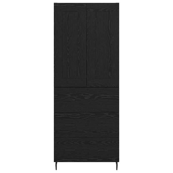 Credenza 2 pcs Rovere Nero 69,5 x 34 x 180 cm Legno multistrato 3416083