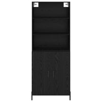 Credenza 2 pcs Rovere Nero 69,5 x 34 x 180 cm Legno multistrato 3416085