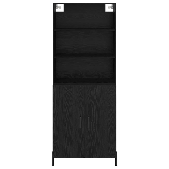 Credenza 2 pcs Rovere Nero 69,5 x 34 x 180 cm Legno multistrato 3416085