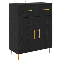 Credenza Rovere Nero 69,5 x 34 x 180 cm Legno multistrato 3416086