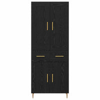 Credenza Rovere Nero 69,5 x 34 x 180 cm Legno multistrato 3416086