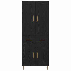 Credenza Rovere Nero 69,5 x 34 x 180 cm Legno multistrato 3416086