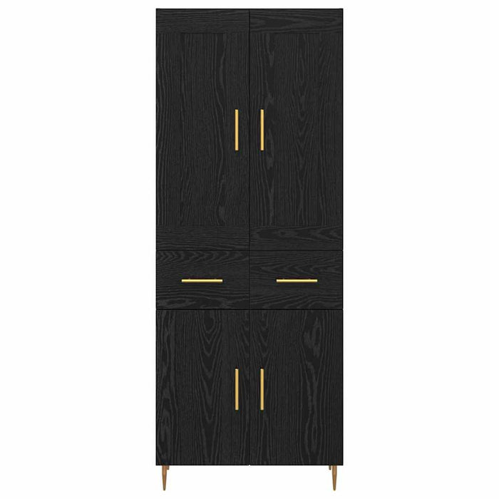 Credenza Rovere Nero 69,5 x 34 x 180 cm Legno multistrato 3416086