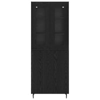 Credenza Rovere Nero 69,5 x 34 x 180 cm Legno multistrato 3416088