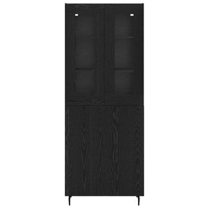 Credenza Rovere Nero 69,5 x 34 x 180 cm Legno multistrato 3416088