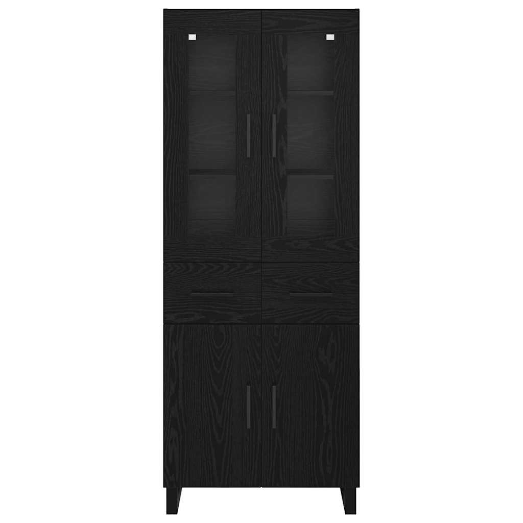 Credenza Rovere Nero 69,5 x 34 x 180 cm Legno multistrato 3416089
