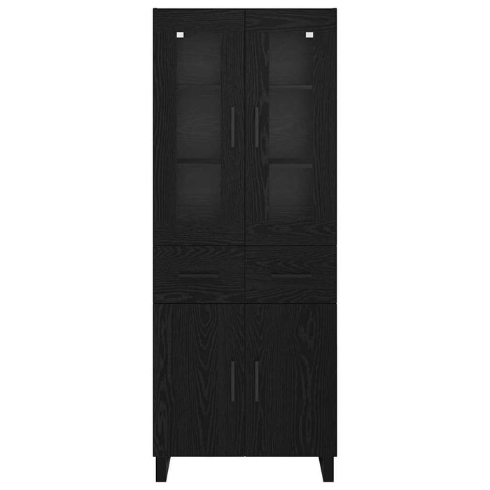 Credenza Rovere Nero 69,5 x 34 x 180 cm Legno multistrato 3416089