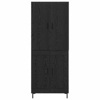 Credenza Rovere Nero 69,5 x 34 x 180 cm Legno multistrato 3416090