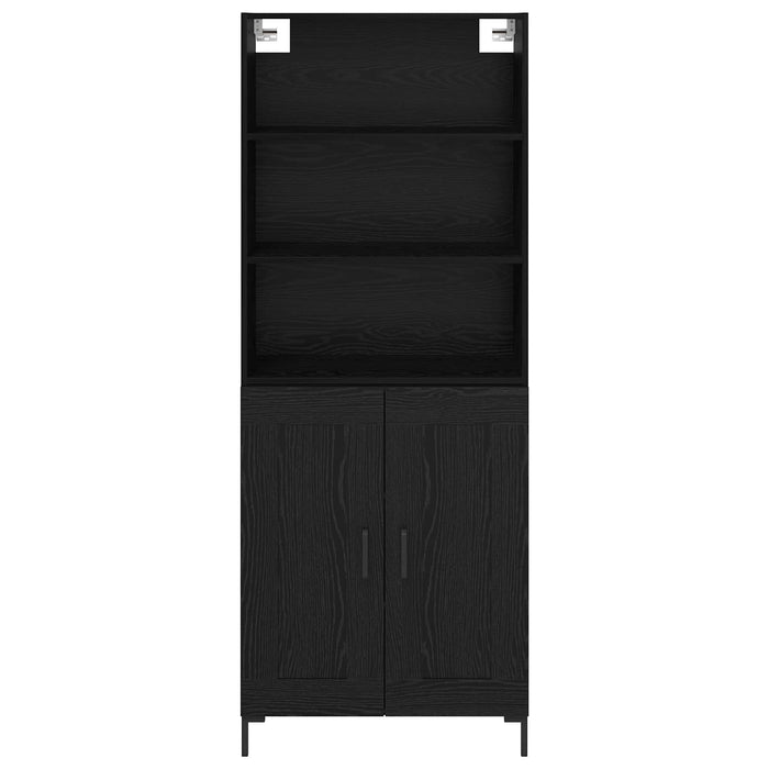 Credenza Rovere Nero 69,5 x 34 x 180 cm Legno multistrato 3416095