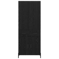 Credenza Rovere Nero 69,5 x 34 x 180 cm Legno multistrato 3416096