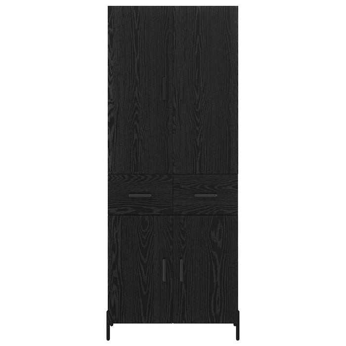 Credenza Rovere Nero 69,5 x 34 x 180 cm Legno multistrato 3416096