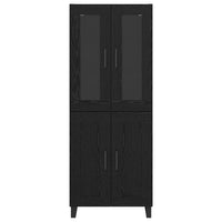 Credenza Rovere Nero 69,5 x 34 x 180 cm Legno multistrato 3416097