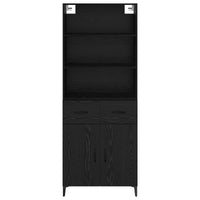 Credenza Rovere Nero 69,5 x 34 x 180 cm Legno multistrato 3416098