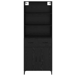 Credenza Rovere Nero 69,5 x 34 x 180 cm Legno multistrato 3416098