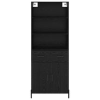 Credenza Rovere nero 69,5 x 34 x 180 cm Legno multistrato 3416099