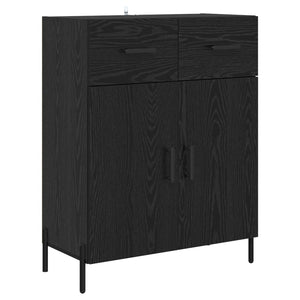 Credenza Rovere Nero 69,5 x 34 x 180 cm Legno multistrato 3416106