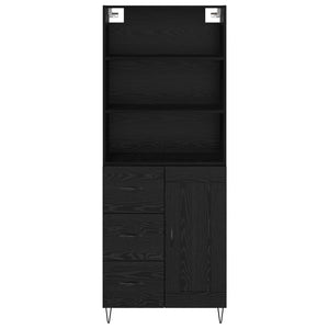 Credenza Rovere Nero 69,5 x 34 x 180 cm Legno multistrato 3416107