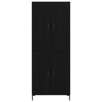 Credenza Rovere Nero 69,5 x 34 x 180 cm Legno multistrato 3416109
