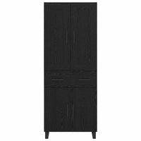 Credenza Montaggio a parete 2 pcs Rovere Nero Legno multistrato 3416111